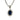 ☆18K White Gold Diamond Blue Stone Necklace 4.44g  18K白金鑽石藍色色石頸鍊4.44g  -257023139
