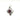 ☆ 18K White Gold Melee Diamond, Red Stones Pendant 2.23g 18K白金碎鑽, 紅色色石吊墜 2.23g -