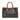 △ CELINE 思琳 Black And Brown Coated Canvas Triomphe Cabas 2 way bag 黑色和啡色塗層帆布兩用袋-267008285