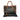 △ CELINE 思琳 Black And Brown Coated Canvas Triomphe Cabas 2 way bag 黑色和啡色塗層帆布兩用袋-267008285