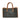 △ CELINE 思琳 Black And Brown Coated Canvas Triomphe Cabas 2 way bag 黑色和啡色塗層帆布兩用袋-267008285