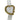 ☆ YSL YVES SAINT LAURENT 聖羅蘭 Gold Tone Metal White Dial Quartz Watch 金色金屬白色錶盤石英手錶-267009578