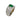 △ White Gold 18K Diamonds And Green Stone Fine Ring 白金18K鑽石和綠色色石7.02g珠寶戒指-267010546
