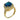 ☆ Yellow Gold 14K Blue Stone And Melee Diamonds Fine Ring 黃金14K 藍色色石和碎鑽4.43g珠寶戒指-267018976