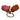☆ HERMES 愛馬仕 Red And Pink Lambskin Carman Uno-Dos Charm 紅色和粉紅色小羊皮小吊飾-267020668