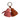 ☆ HERMES 愛馬仕 Pink And Red Milo Lambskin Carmen Uno-Dos Charm 粉紅色和紅色小羊皮小吊飾-267023511