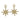 ☆ CHANEL 香奈兒 Gold-tone Metal, Faux Pearl Pre-Fall CC Logo Snowflake B19B Fashion Earrings 金色金屬, 仿珍珠CC標誌雪花耳環-267023592