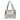 ☆ Chloe 蔻依 Grey Navy & Beige Canvas, Calfskin Clover Tote Bag 灰藍色, 淺褐色帆布, 小牛皮托特袋-267024998