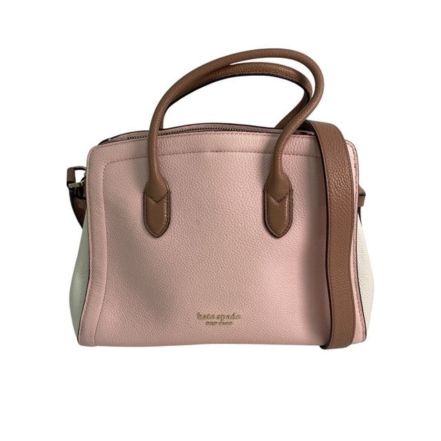 20261027 ☆ Kate Spade 凱特絲蓓 Pink, White Calfskin Knott 2 way bag 粉紅色,白色 ...
