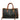 △ CELINE 思琳 Black And Brown Coated Canvas Triomphe Horizontal Cabas 2 way bag 黑色和啡色塗層帆布兩用袋-267025451
