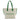 ☆ Longchamp 瓏驤 Beige Green Canvas Tote Bag 米色綠色帆布托特袋 - 257022205
