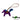 ☆ Hermes 愛馬仕 Purple Blue Milo Lambskin Rodeo PM Horse Charm 紫色藍色小羊皮馬吊飾 - 257021015